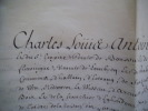 Lettre Patente du Prince de CHIMAY  . CHIMAY Prince de  
