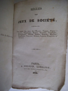 Règles des jeux de société. anonyme