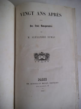 Vingt ans après. . DUMAS Alexandre