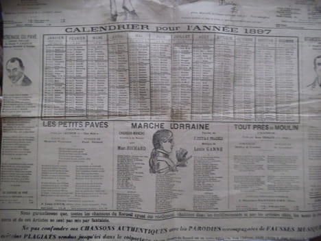Placard publicitaire pour l’Almanach chantant pour 1897. . Anonyme 