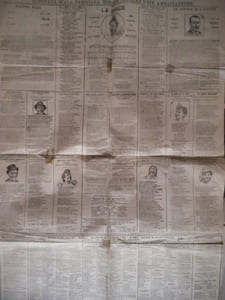 Placard publicitaire pour l’Almanach chantant pour 1897.