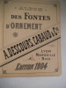  Album des fontes d’ornement. . DESCOURS A. CARBOUD & Cie 
