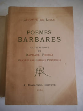 poèmes Barbares. . LECOMTE DE LISLE