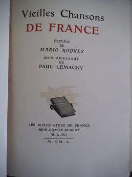 Vieilles chansons de France . Collectif