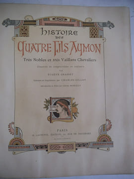 Histoire des quatre files AYMON. Très noble et très vaillans chevaliers.. Histoire des quatre files AYMON. 
