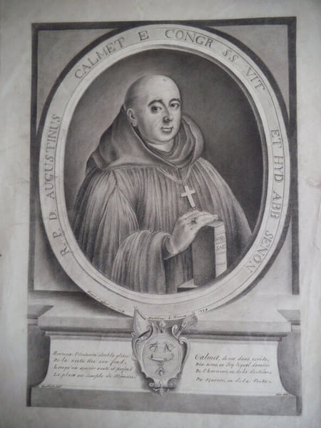 portrait au crayon  de DOM CALMET .. CALMET Dom 