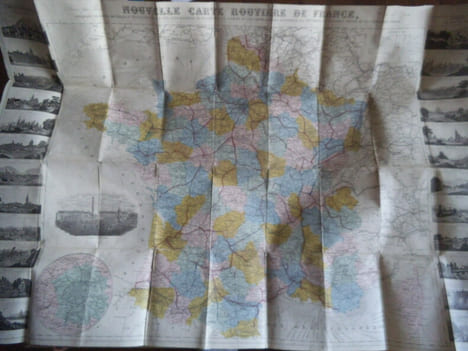 carte routière de France . DYONNET Charles