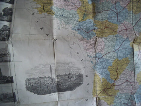 carte routière de France . DYONNET Charles
