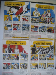 Buvards Maréchal LECLERC -Albert EINSTEIN -Victor FLEMING- Jean MERMOZ- Louis PASTEUR- Pierre CURIE - Paul- Emile VICTOR- Jacques Yves COUSTEAU.
