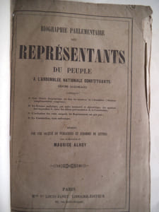 Biographie parlementaire des Représentants du Peuple à l'Assemblée Nationale Constituante de 1848.