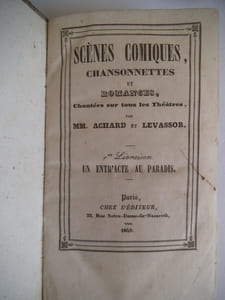 Scènes comiques chansonnettes et romances