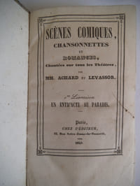 Scènes comiques chansonnettes et romances