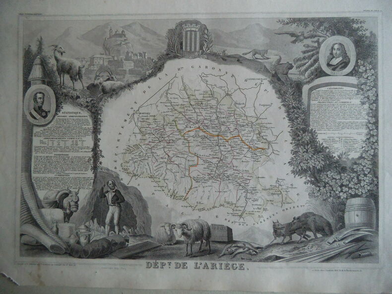 cartes de l’atlas LEVASSEUR édition de  1854. . LEVASSEUR 