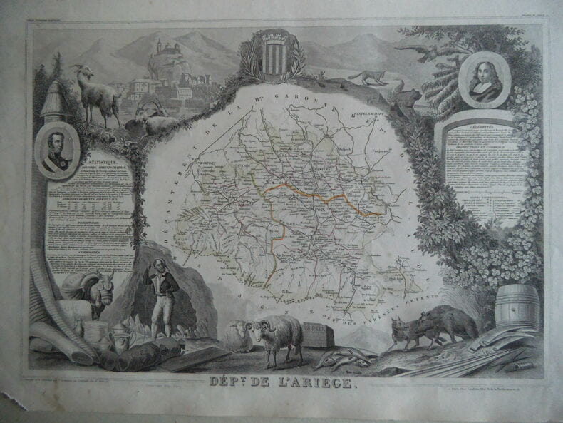 cartes de l’atlas LEVASSEUR &eacute;dition de  1854. . LEVASSEUR 