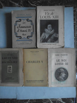 Louis XIII et Richelieu- Charles V- Jeunesse d’Henri IV- Le roi Louis XI - Vie de Louis XIII . CANU Jean-CALMETTE Joseph-HEINRICH MANN-CHAMPION ...