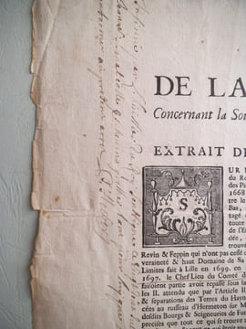 Arrêt de la Cour de Parlement de Flandre du 29 juin 1727 concernant la souveraineté et le ressort des bourgs de Fumay, Revin et Feppin. . Arrêt de la ...