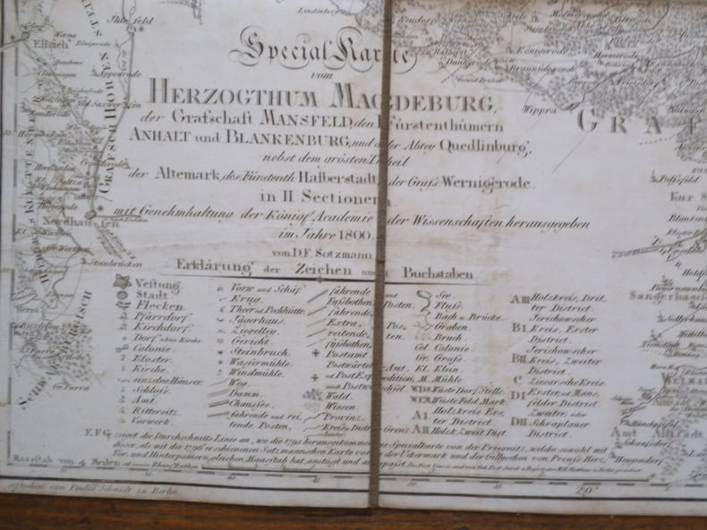 Carte  de MAGDEBOURG-MANSFELD -ANTHALT- BLANKENBURG . MAGDEBOURG-MANSFELD -ANTHALT- BLANKENBURG 