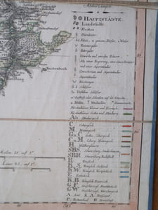 Carte géographique des Principautés Ducales Saxones.Weimar, Gotha et Meiningen, des Principautés de Schwarzbourg, de Reuss.