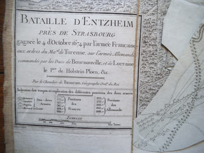 Plan de la bataille de d’ENTZHEIM près de STRASBOURG