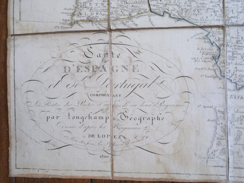 Carte d’Espagne et de Portugal . LOPEZ l