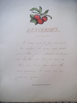 Cahier de composition d’écriture. . Anonyme