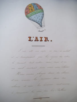 Cahier de composition d’écriture. . Anonyme