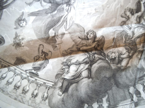 le plafond de la chapelle de Sceaux. AUDRAN Gérard 