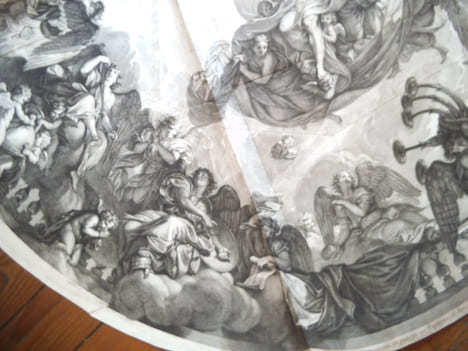 le plafond de la chapelle de Sceaux. AUDRAN Gérard 