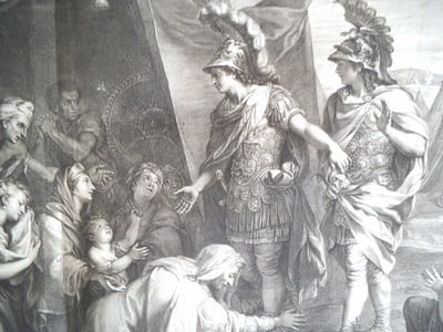 La famille de DARIUS aux pieds d’ALEXANDRE.