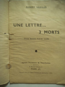 Une lettre… 3 morts.