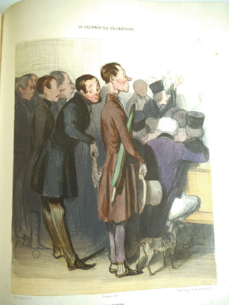 La journ&eacute;e d’un c&eacute;libataire  . DAUMIER Honor&eacute;