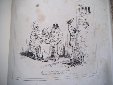 Collectif Le cahos caricatures de tout le monde. Suite complète en premier tirage de 32 lithographies animées, en noir. Dont 16 par DAUMIER (chasse ...