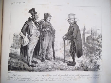 Collectif Le cahos caricatures de tout le monde. Suite complète en premier tirage de 32 lithographies animées, en noir. Dont 16 par DAUMIER (chasse ...