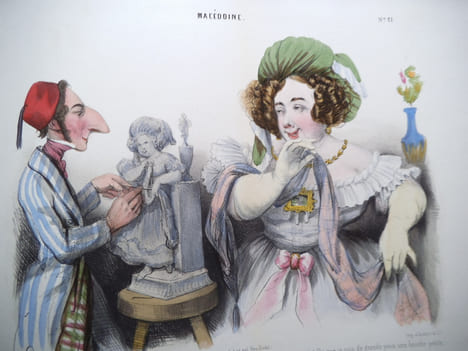 GAVARNI- PLATTEL. Suite de 57 superbes lithographies en couleurs. GAVARNI- PLATTEL.