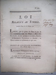 LOI 563 Relative au timbre.