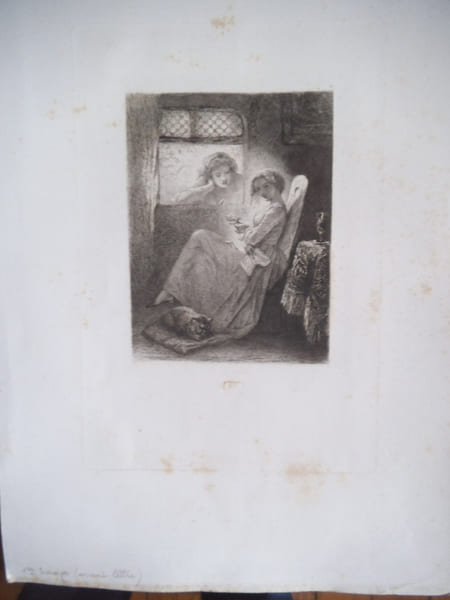 Jeune femme au chat. ISABEY Eug&egrave;ne 