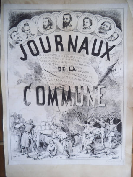Affiche journaux de LA COMMUNE.. MOLOCH 