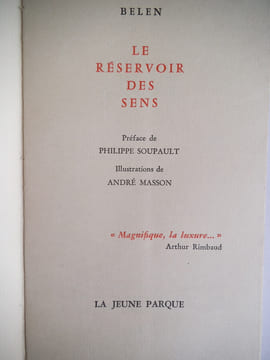Le réservoir des sens . BELEN (Nelly KAPLAN)