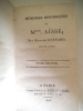  mémoires historiques de Melle Aïssé  . GUENARD Madame (Elisabeth Brossin de Méré)