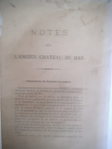 Le château de BAR autrefois-aujourd'hui.