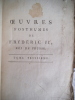 Oeuvres posthumes.. Fr&eacute;d&eacute;ric II Roi de Prusse.