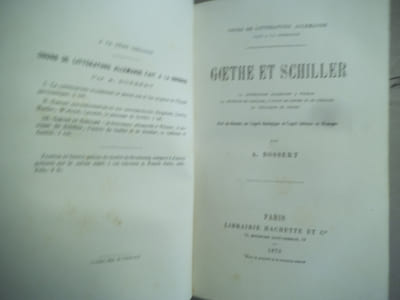 GOETHE et SCHILLER