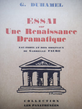 Essai sur une renaissance dramatique.. DUHAMEL Georges