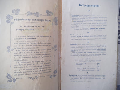 Catalogue chocolats de ROYAT-1906