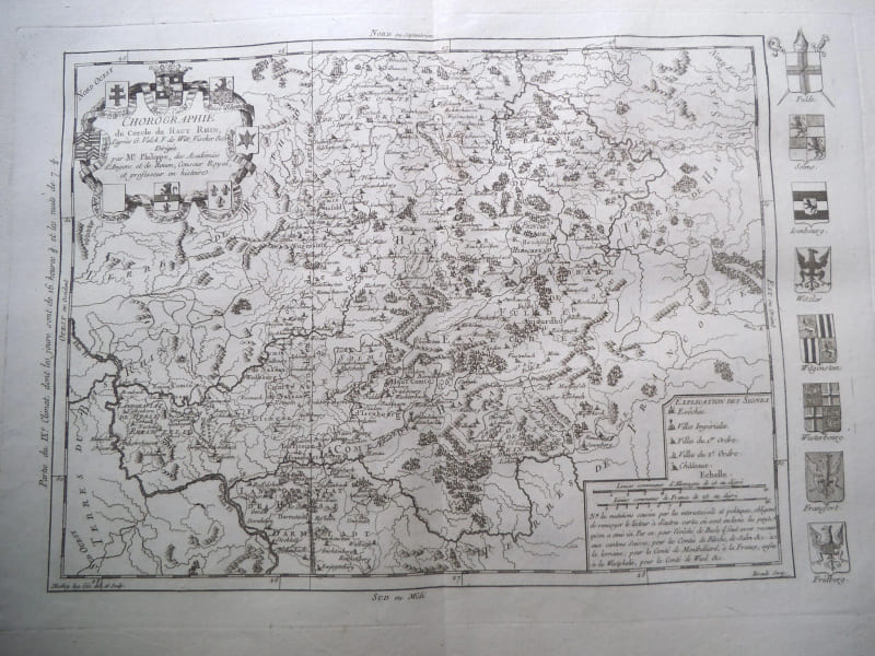 Chorographie du cercle du Haut Rhin  d'apr&egrave;s G.Valck, F de Witt, Wischer. Philippe de PRETOT