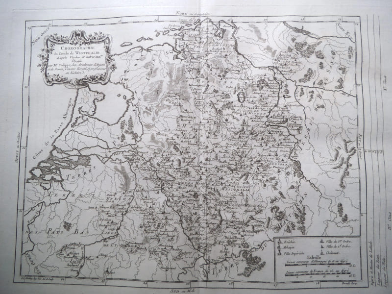 Chorographie du cercle de Westphalie d'apr&egrave;s Vischer . Philippe de PRETOT