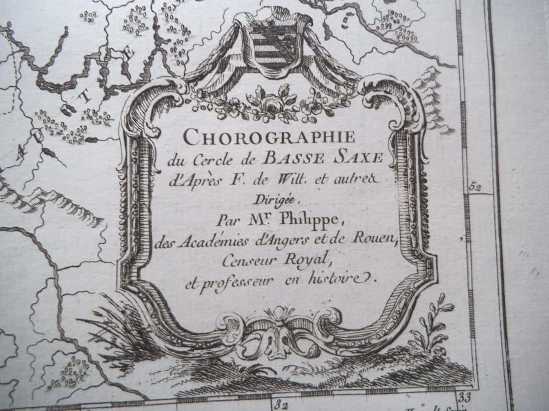 Chorographie du cercle de basse Saxe d'apr&egrave;s F de Will et autres. Philippe de PRETOT