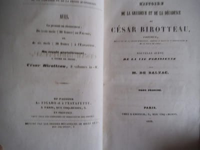 Histoire de la grandeur et de la décadence de CESAR BIROTTEAU parfumeur, chevalier de la légion d’honneur, adjoint au Maire du 2ème arrondissement de la ville de Paris
Nouvelle scène de la Vie Parisienne.