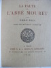 La faute de l’abbé Mouret . ZOLA Emile