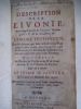 Description de la Livonie.. BLOMBERG Carl Johann von